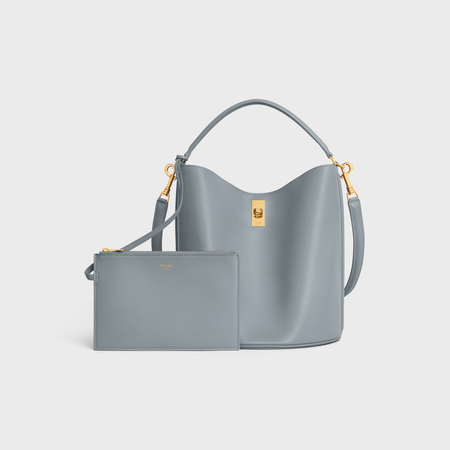 CELINE Bucket 16 Bag In Smooth Calfskinblue Grey