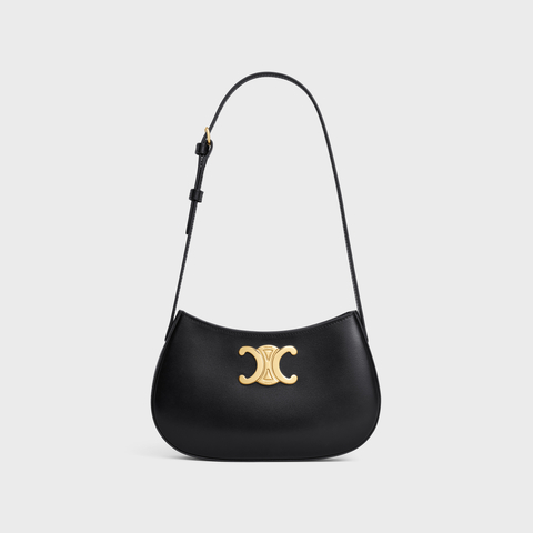 CELINE Medium Tilly Bag In Shiny Calfskin Black