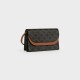 CELINE Wallet On Strap In Triomphe Canvas And Smooth Lambskin Tan