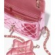 CHANEL MINI FLAP BAG & STAR COIN PURSE Mirror Calfskin, Metallic Calfskin & Gold-Tone Metal Pink