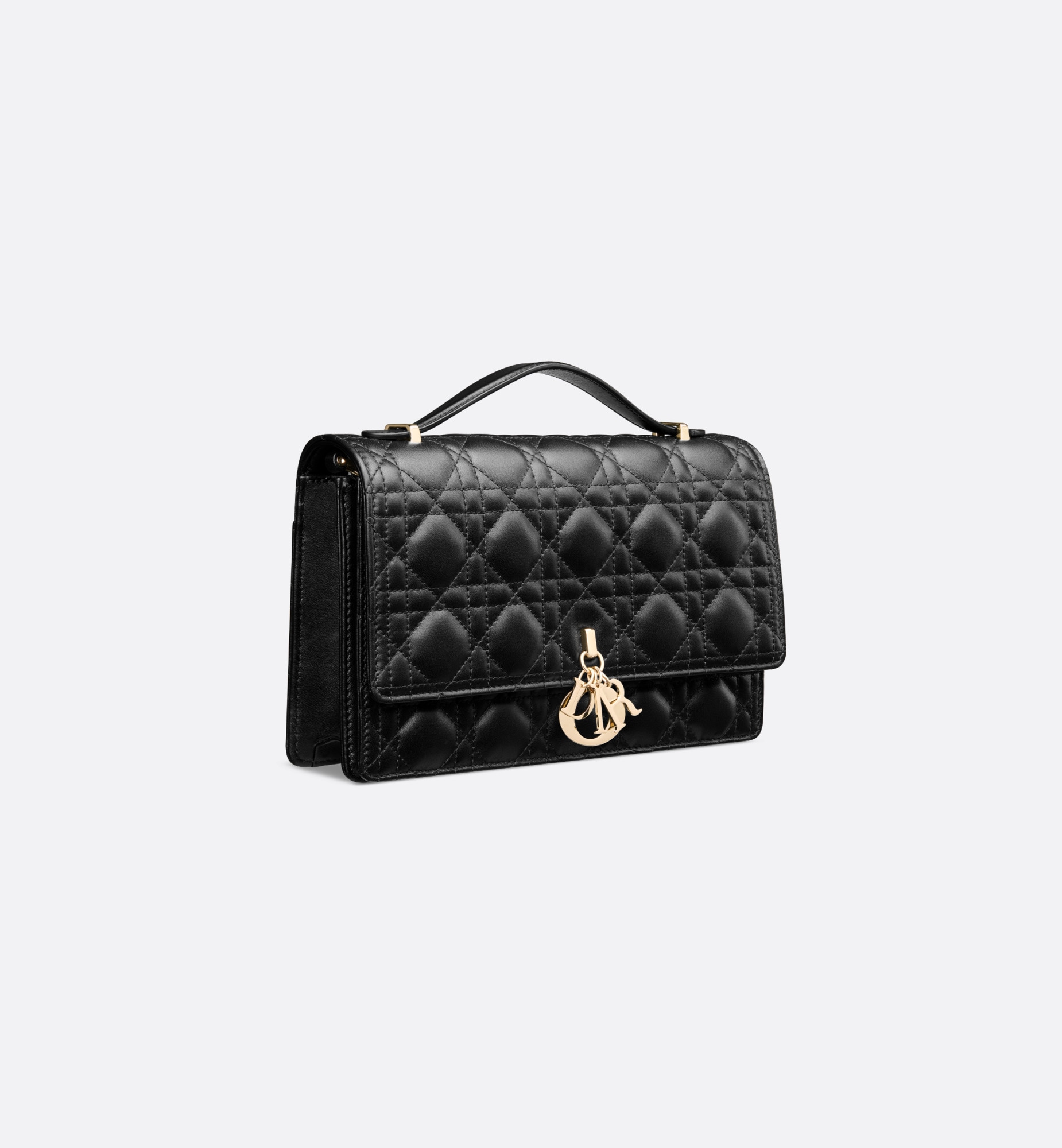 DIOR My Dior Top Handle Bag Black Cannage Lambskin
