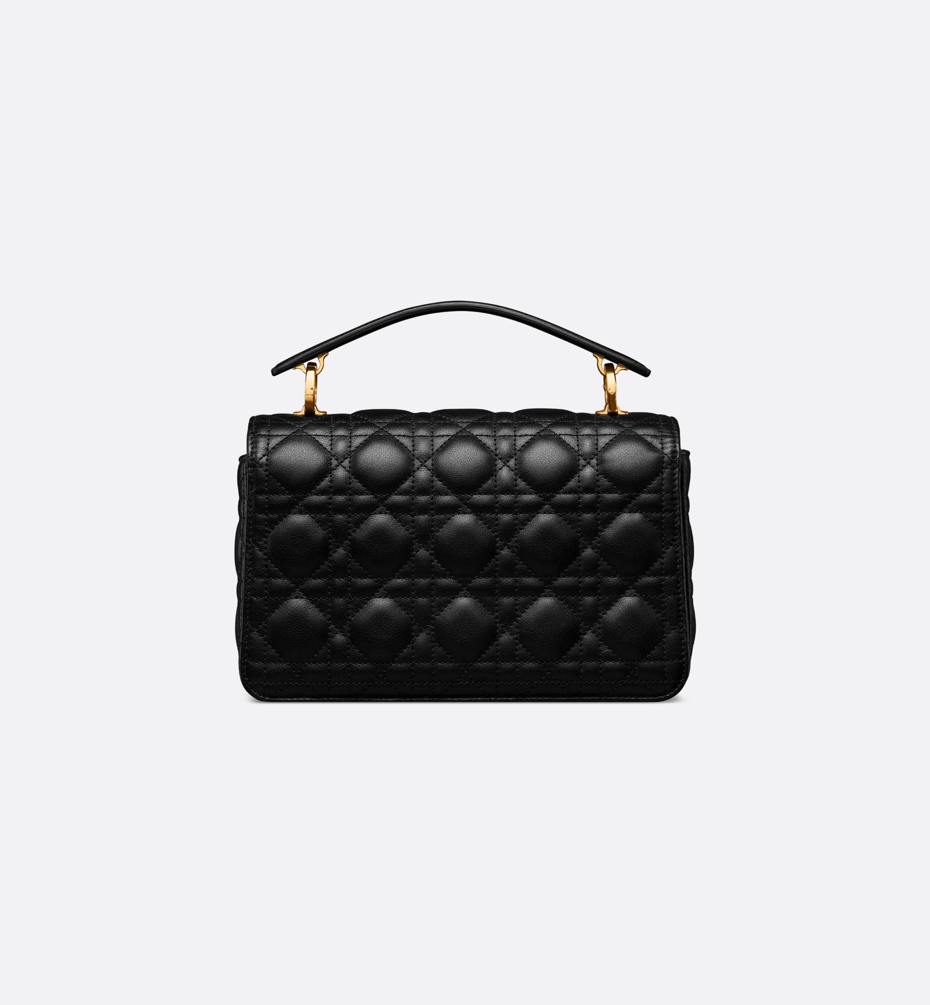 DIOR Small Dior Jolie Top Handle Bag Black Cannage Calfskin