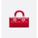 DIOR Small Lady D-Joy Bag Amaryllis Red Patent Cannage Calfskin