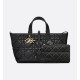 DIOR Medium Dior Toujours Bag Black Macrocannage Calfskin