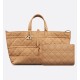 DIOR Large Dior Toujours Bag Medium Tan Macrocannage Calfskin