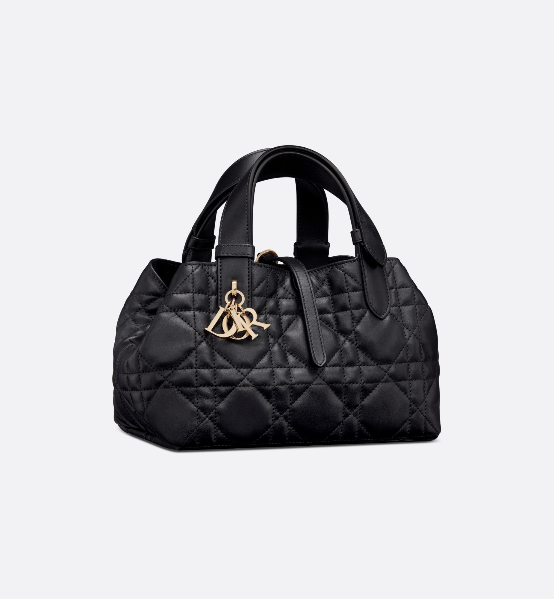 DIOR Small Dior Toujours Bag Black Macrocannage Calfskin