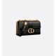 DIOR 30 Montaigne East-West Bag with Chain Black Calfskin