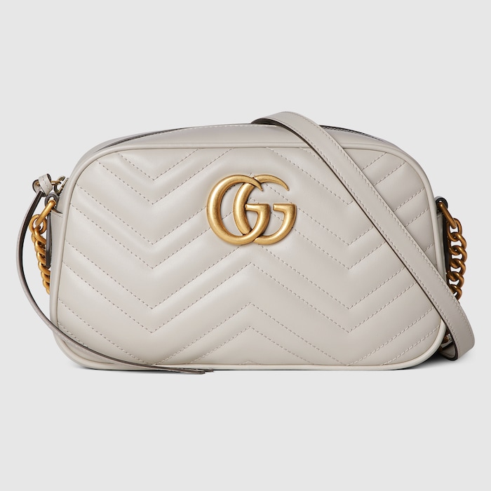 GUCCI GG MARMONT SMALL SHOULDER BAG Light grey
