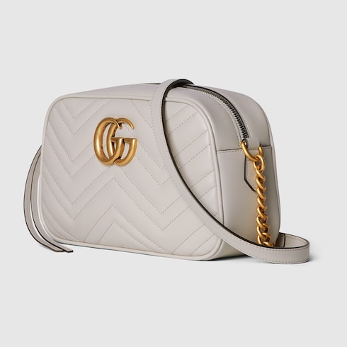 GUCCI GG MARMONT SMALL SHOULDER BAG Light grey