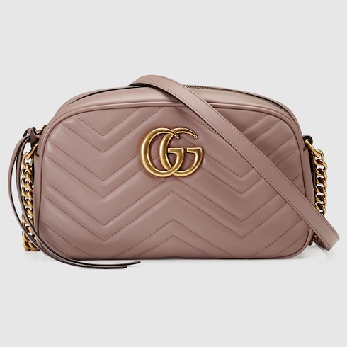 GUCCI GG MARMONT SMALL SHOULDER BAG Dusty pink
