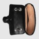 GUCCI GG MARMONT MINI SHOULDER BAG Black matelassé leather