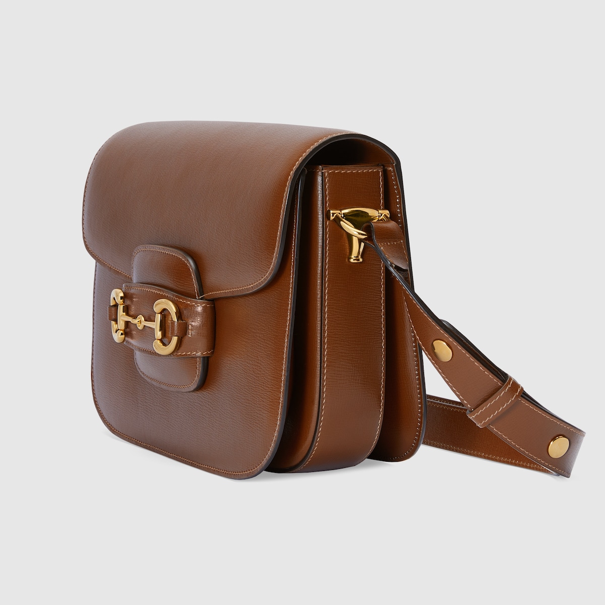GUCCI HORSEBIT 1955 SHOULDER BAG brown leather