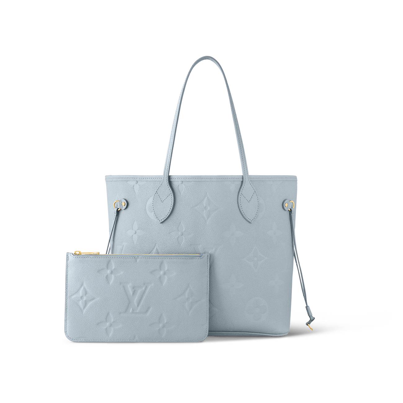 LOUIS VUITTON Neverfull MM Blue Hour Monogram Empreinte Leather Handbags Shoulder and Cross Body Bags