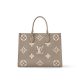 LOUIS VUITTON OnTheGo MM Dove/Cream Bicolor Monogram Empreinte Leather Handbags Totes