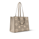 LOUIS VUITTON OnTheGo MM Dove/Cream Bicolor Monogram Empreinte Leather Handbags Totes