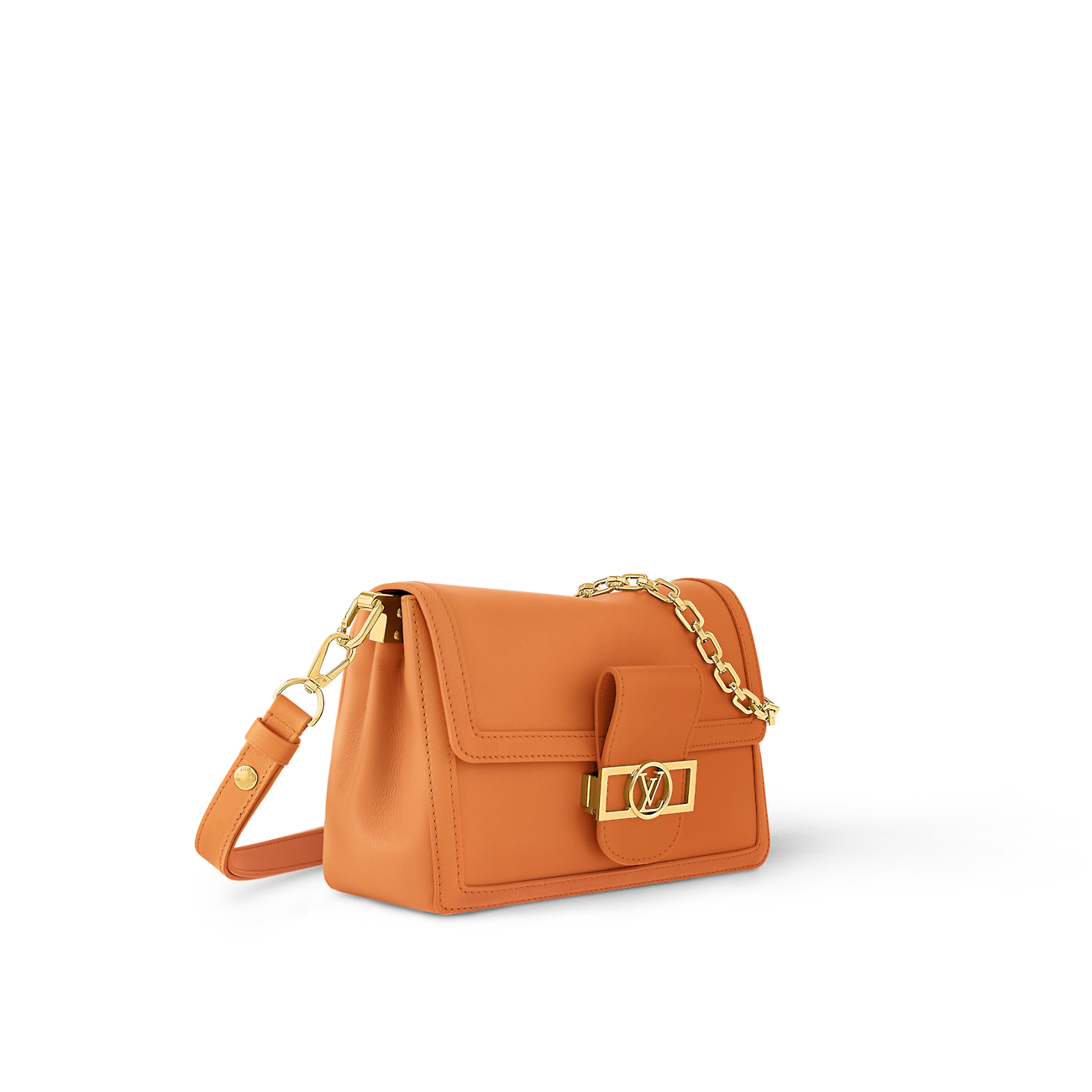 LOUIS VUITTON Dauphine Soft MM Orange Handbags