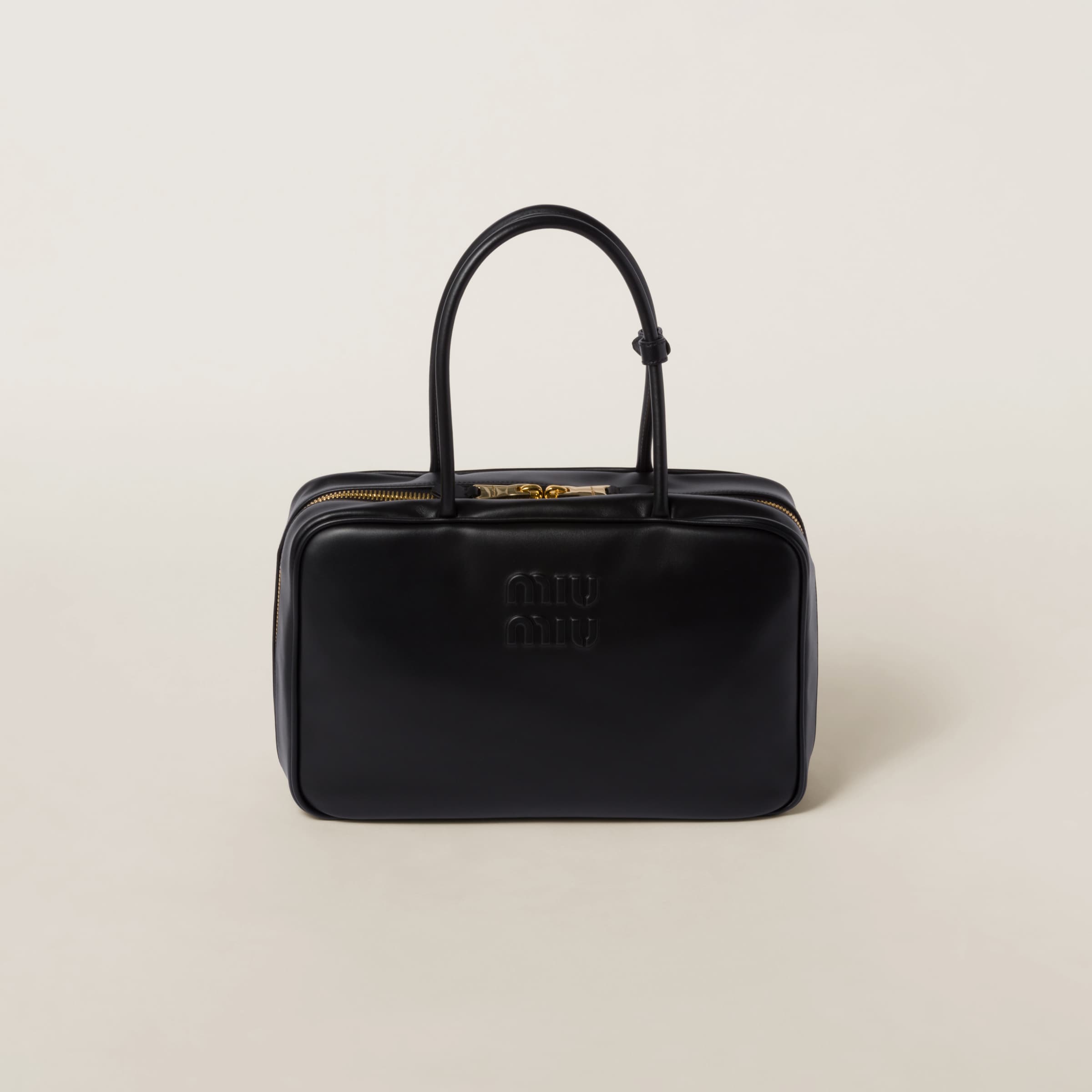 MIUMIU Leather top-handle bag Black