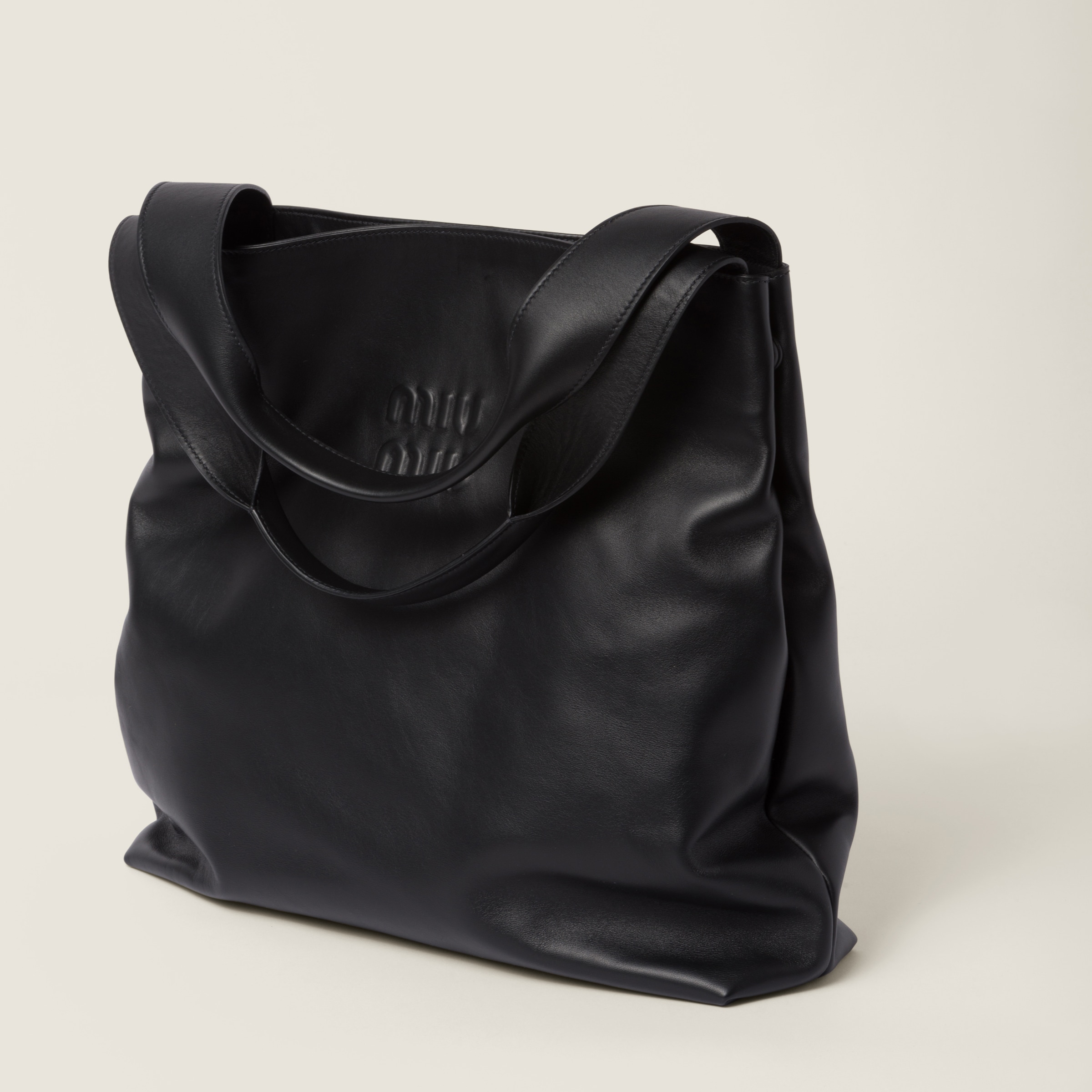 MIUMIU Leather hobo bag Black
