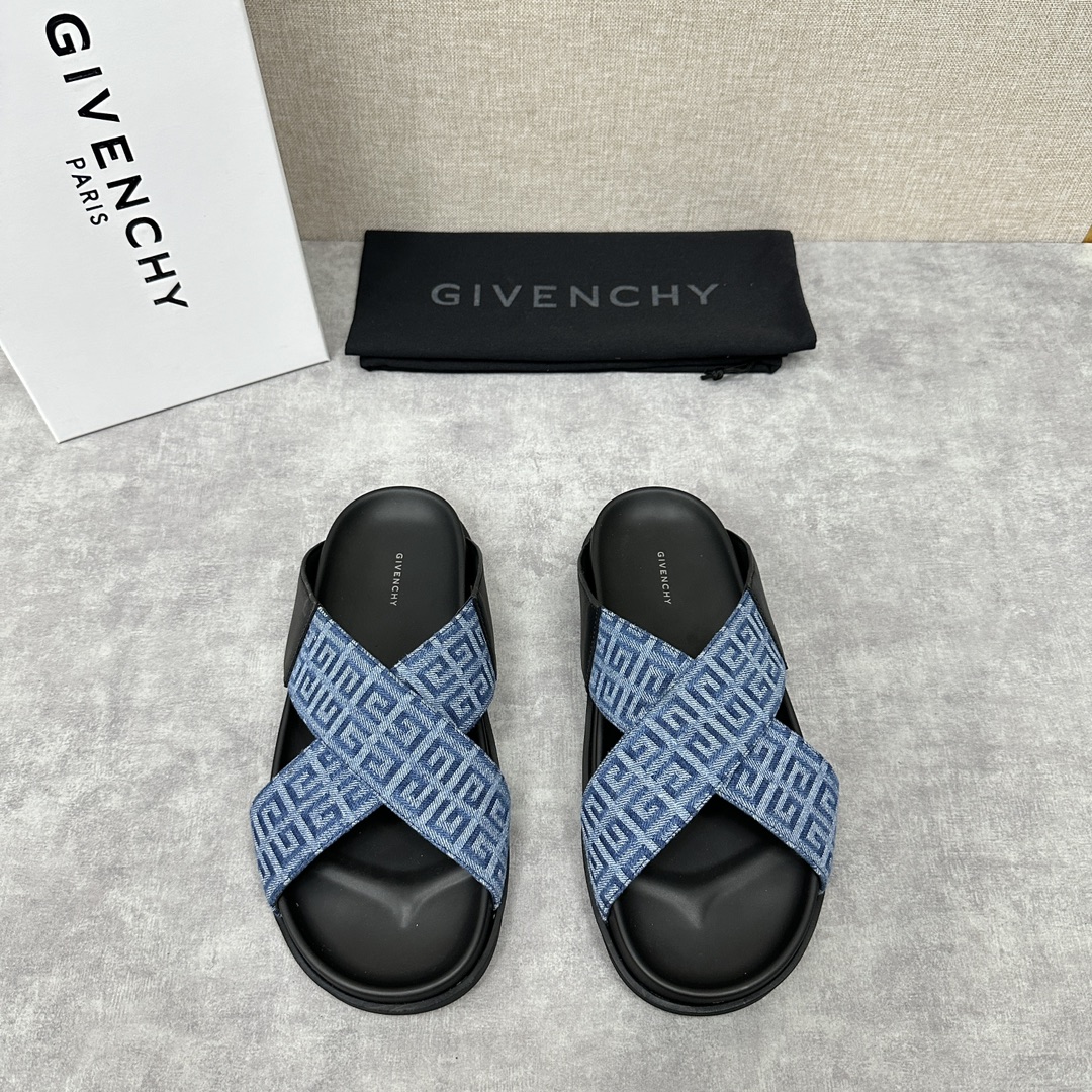 G Plage sandals with crossed straps in webbing-blue